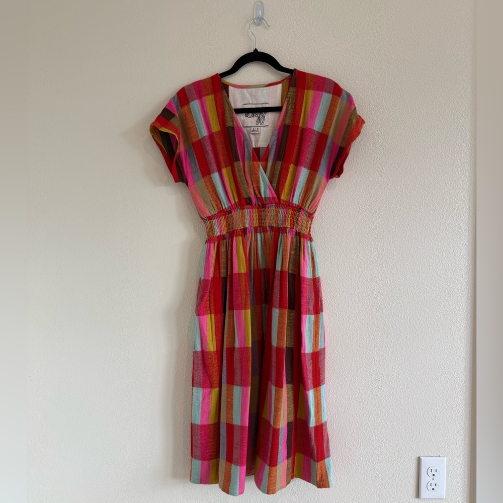 Ace&Jig Wilma midi dress in Unity Spring 24 organic cotton S Small pink red NWT